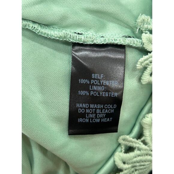 NWT Lulus Womens Romance Language Sage Green Backless Lace Dress Size M - Picture 11 of 12